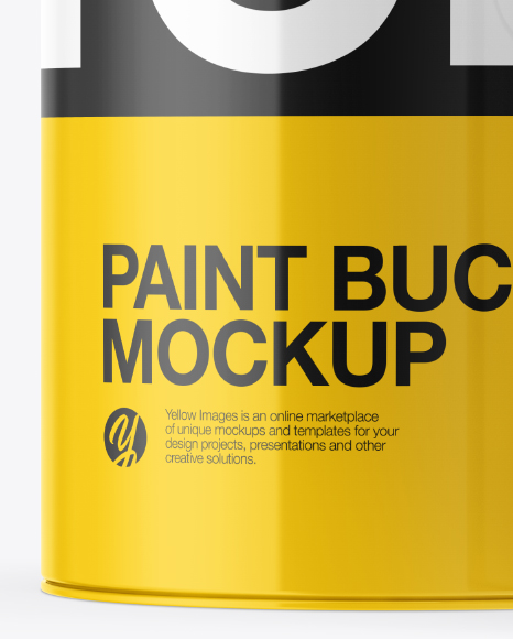 Two Glossy Paint Buckets Mockup