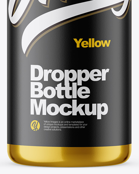 15ml Metallic Dropper Bottle Mockup