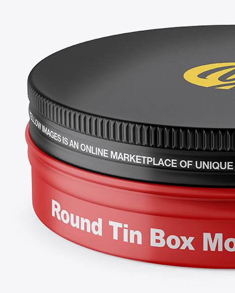 Matte Round Tin Box Mockup