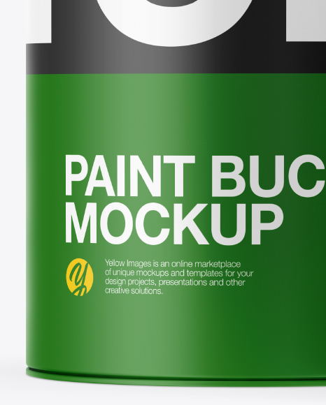 Two Matte Paint Buckets Mockup - Free Download Images High Quality PNG