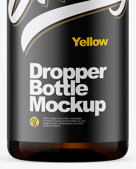 15ml Amber Glass Dropper Bottle Mockup