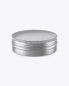 Metallic Round Tin Box Mockup