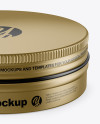 Metallic Round Tin Box Mockup