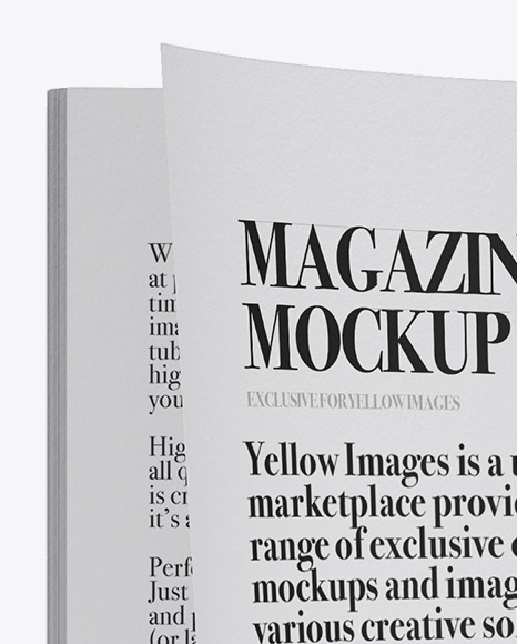 Opened Textured Magazine Mockup