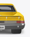 Muscle Car Mockup - Back View