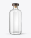 Dry Gin Bottle with Wooden Cap Mockup