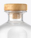 Dry Gin Bottle with Wooden Cap Mockup