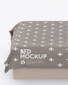 Bed with Silk Linens Mockup