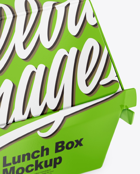 Glossy Lunch Box Mockup