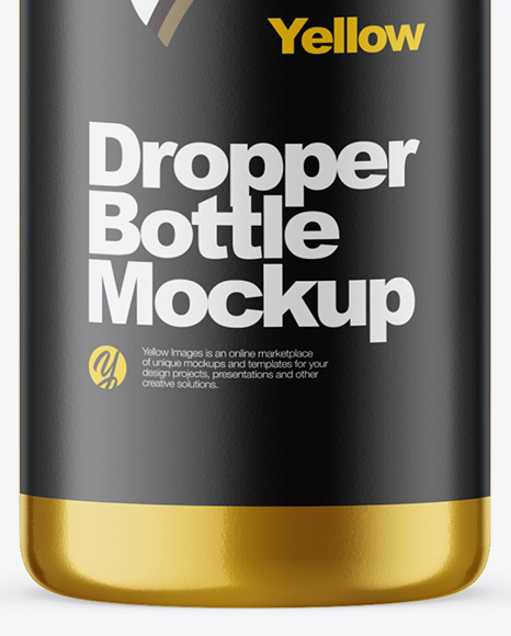 30ml Metallic Dropper Bottle Mockup