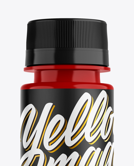 Glossy Plastic Bottle Mockup