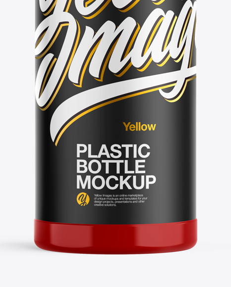 Glossy Plastic Bottle Mockup