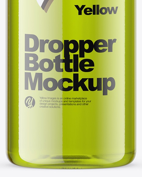 30ml Clear Glass Dropper Bottle Mockup 30ml Clear Glass Dropper Bottle Mockup
