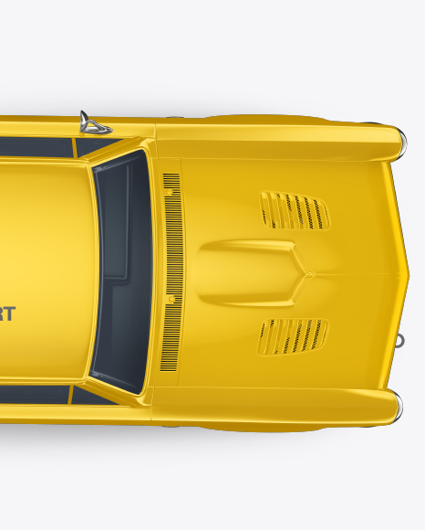 Muscle Car Mockup - Top View