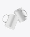 Two Glossy Mugs Mockup