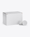 Paper Box with Coffee Capsules Mockup