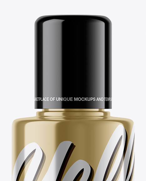 Metallic Cosmetic Bottle Mockup