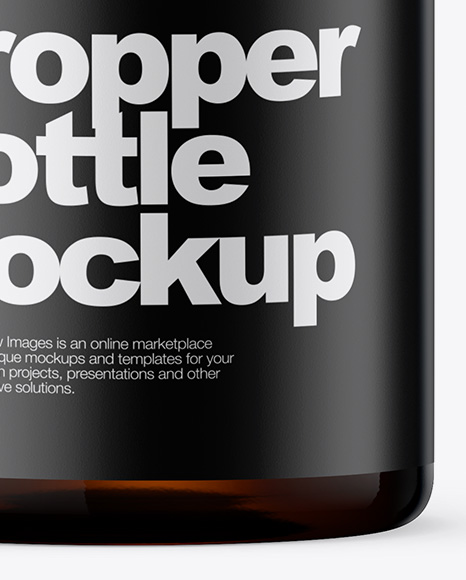 30ml Amber Glass Dropper Bottle Mockup