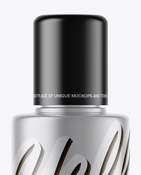 Matte Metallic Cosmetic Bottle Mockup