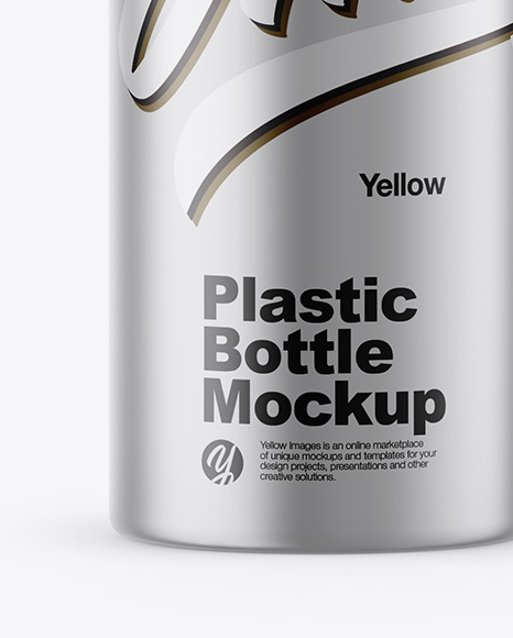 Matte Metallic Cosmetic Bottle Mockup