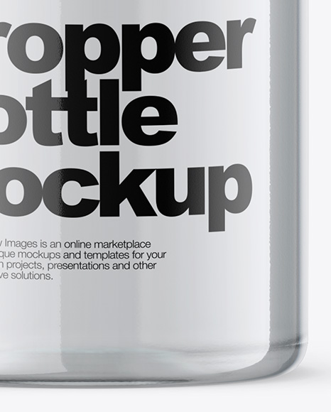 30ml Clear Glass Dropper Bottle Mockup