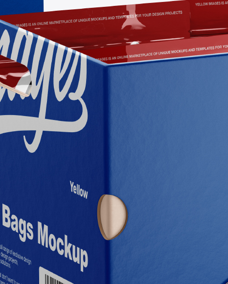 Box w/ 6 Bags Mockup