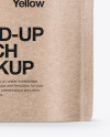 Kraft Stand Up Pouch w/ Label Mockup