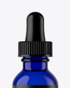 Blue Glass E-Liquid Bottle Mockup