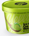 Two Metallic Ice Cream Cups Mockup