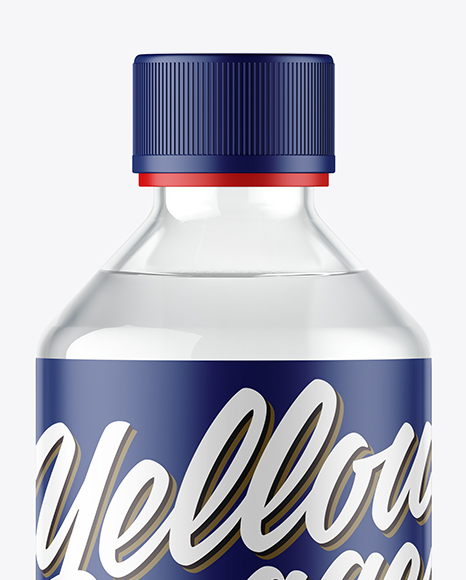 Clear Glass Bottle Mockup