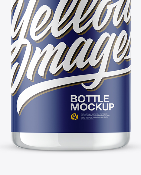 Clear Glass Bottle Mockup