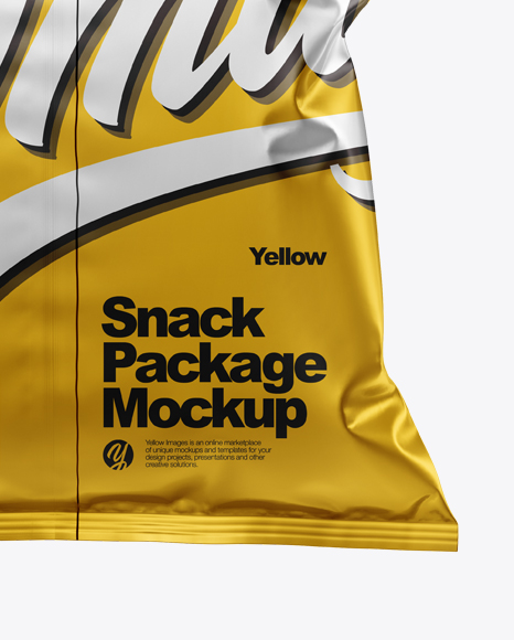 Matte Metallic Snack Package Mockup