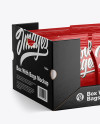 Box w/ 6 Matte Bags Mockup