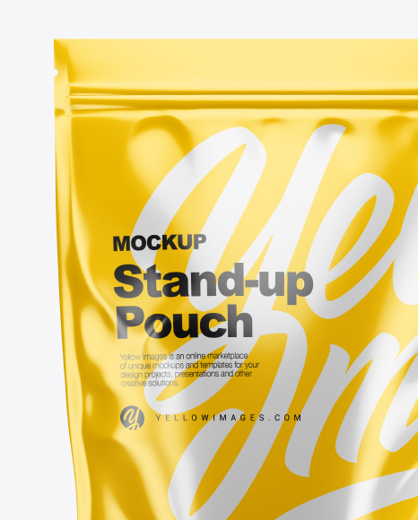 Glossy Stand-Up Pouch Mockup