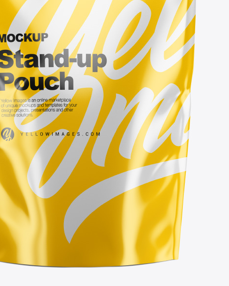 Glossy Stand-Up Pouch Mockup