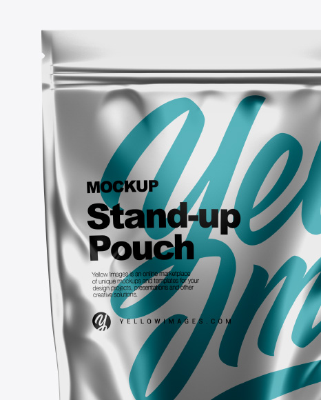 Metallic Stand-Up Pouch Mockup