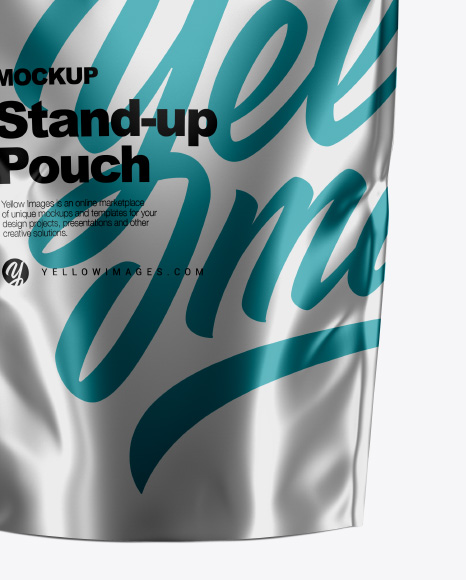 Metallic Stand-Up Pouch Mockup