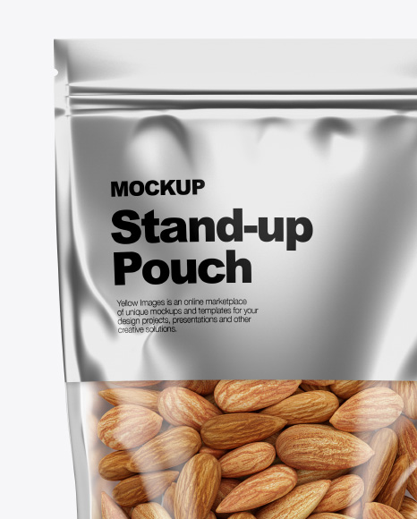 Metallic Stand-Up Pouch Mockup