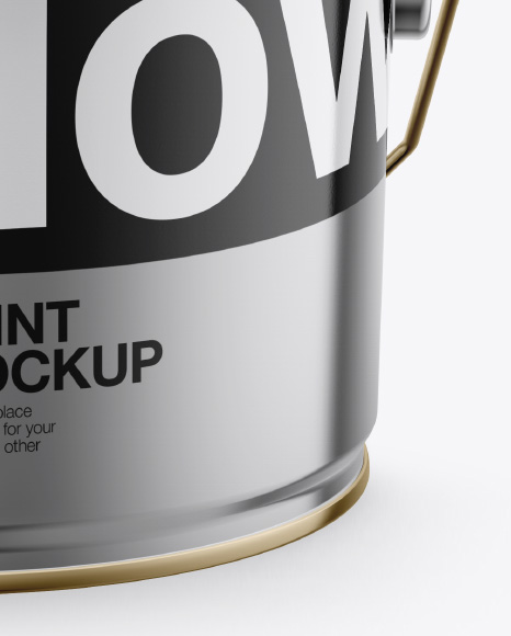 5L Metallic Bucket Mockup