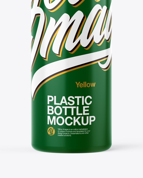 Glossy Plastic Bottle Mockup