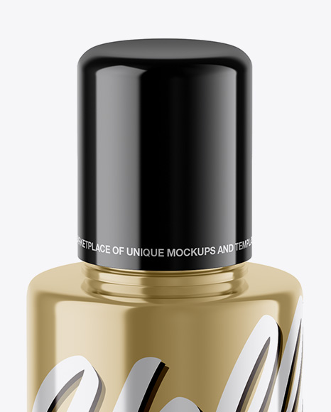 Metallic Cosmetic Bottle Mockup