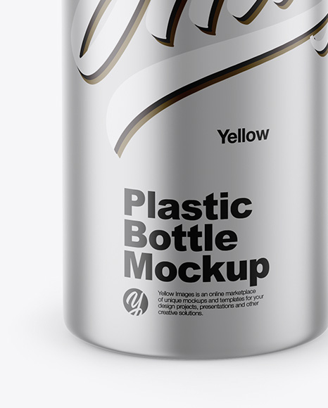 Matte Metallic Cosmetic Bottle Mockup