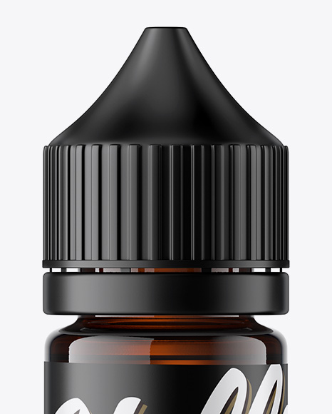 50ml Amber Glass Dropper Bottle Mockup