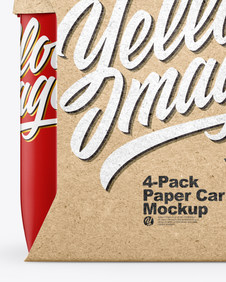 Matte 4-Pack Paper Carrier Mockup