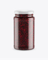 Clear Glass Jar w/ Jam Mockup