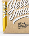 Metallic 4-Pack Paper Carrier Mockup