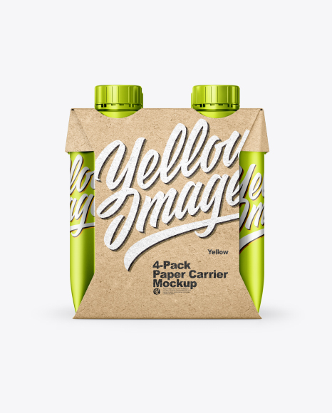 Matte Metallic 4-Pack Paper Carrier Mockup