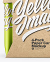 Matte Metallic 4-Pack Paper Carrier Mockup