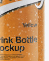 Bottle w/Condensation in Shrink Sleeve Mockup