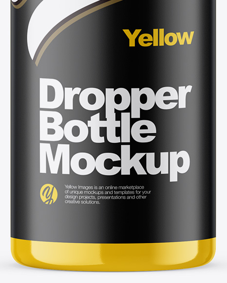 60ml Glossy Dropper Bottle Mockup